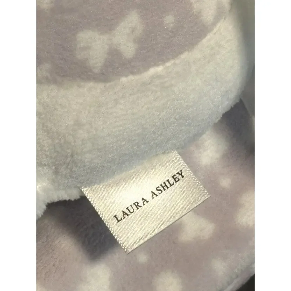 Laura Ashley Baby Blanket Plush Toy Bunny Rabbit Bows Gift Set Lovey Lavender